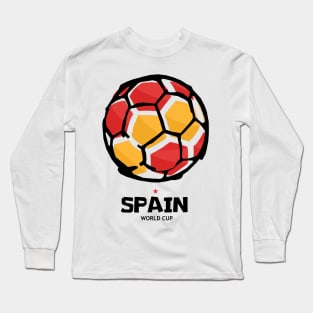 Spain Football Country Flag Long Sleeve T-Shirt